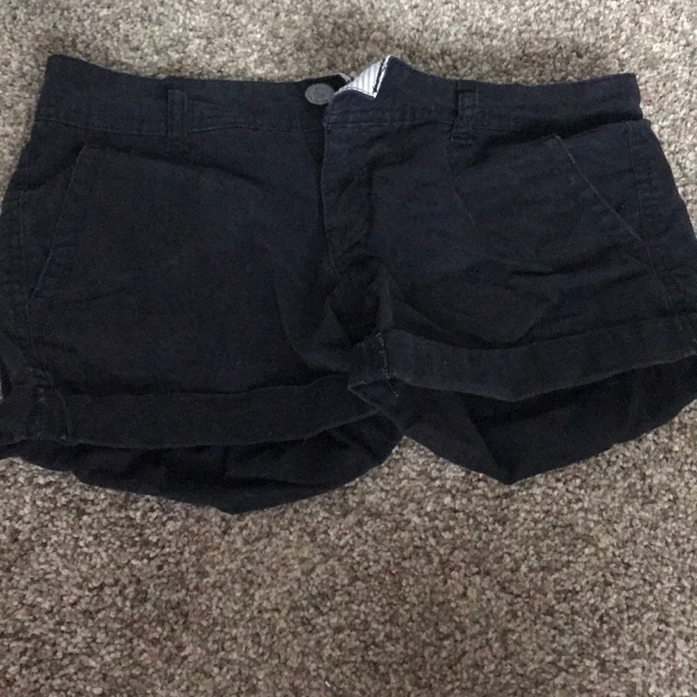 black shorts